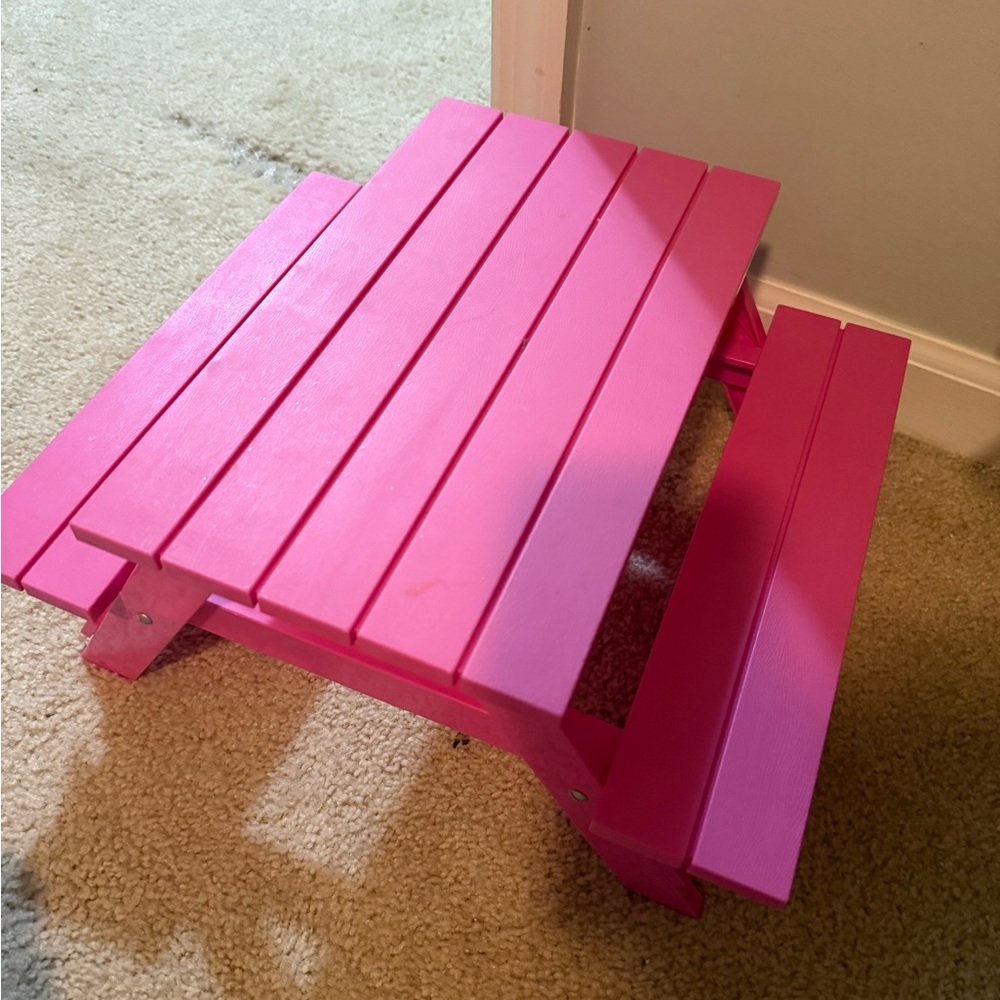 Pink Mini Picnic Table
